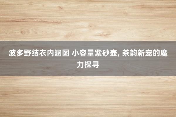 波多野结衣内涵图 小容量紫砂壶， 茶韵新宠的魔力探寻