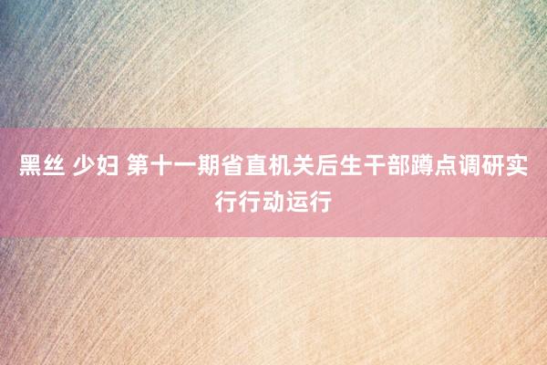 黑丝 少妇 第十一期省直机关后生干部蹲点调研实行行动运行